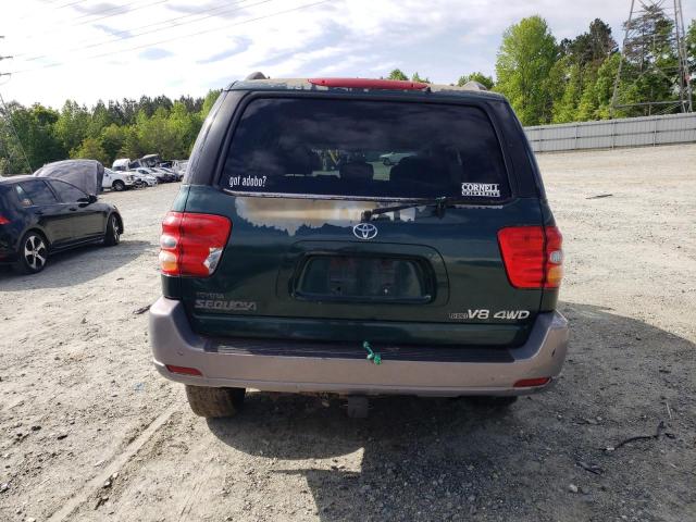 5TDBT44A91S033832 - 2001 TOYOTA SEQUOIA sr SR5 GREEN photo 6