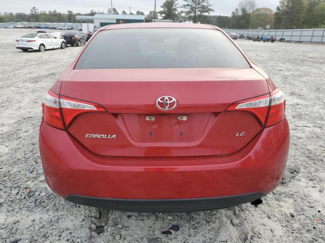 5YFBURHE2EP138864 - 2014 TOYOTA COROLLA L RED photo 6