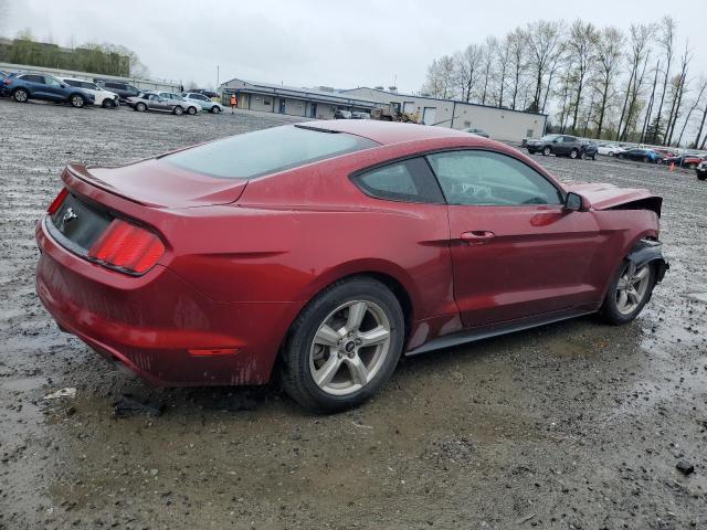 1FA6P8TH7F5377089 - 2015 FORD MUSTANG RED photo 3
