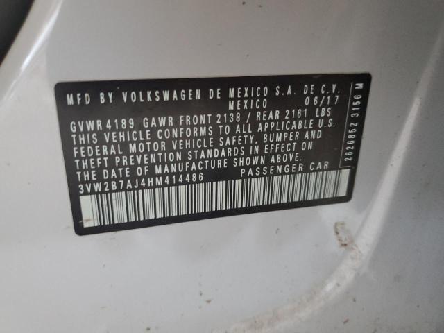 3VW2B7AJ4HM414486 - 2017 VOLKSWAGEN JETTA S 灰色 照片 13