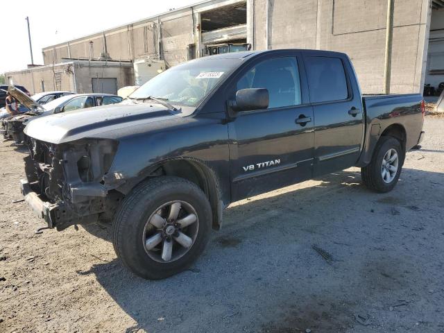 1N6AA0EC8CN307134 - 2012 NISSAN TITAN S BLACK photo 1