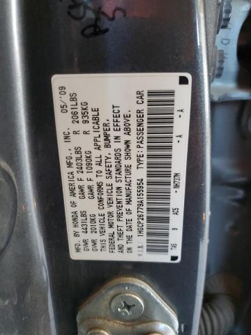 1HGCP26779A155954 - 2009 HONDA ACCORD EX GRAY photo 12