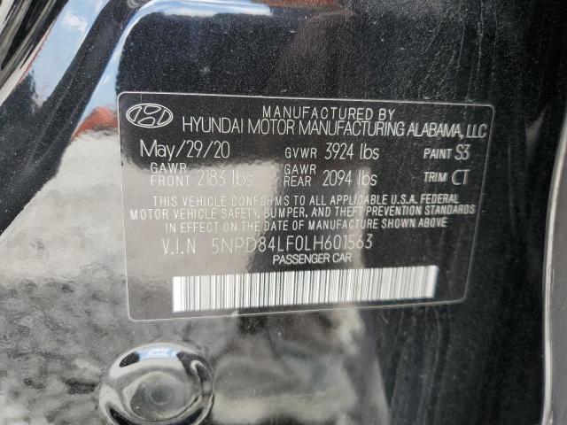 5NPD84LF0LH601563 - 2020 HYUNDAI ELANTRA SEL BLACK photo 13