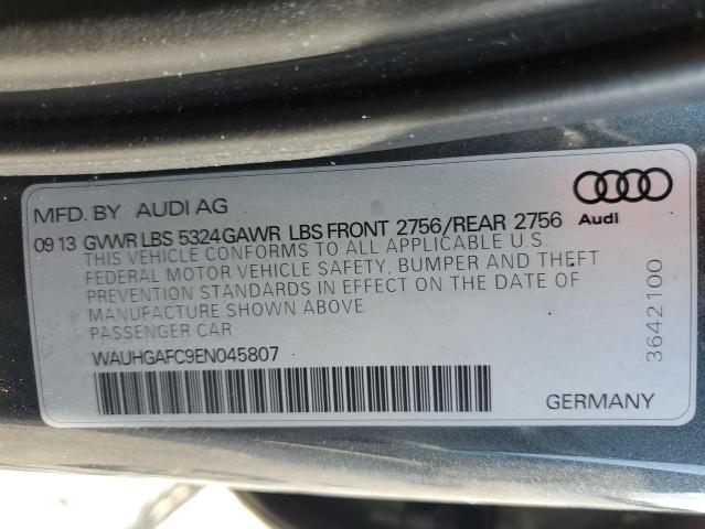 WAUHGAFC9EN045807 - 2014 AUDI A6 PRESTIGE ნაცრისფერი ფოტო 12