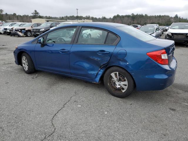 2HGFB2F52CH508149 - 2012 HONDA CIVIC LX BLUE photo 2