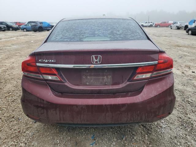 19XFB2F57DE097360 - 2013 HONDA CIVIC LX BURGUNDY photo 6