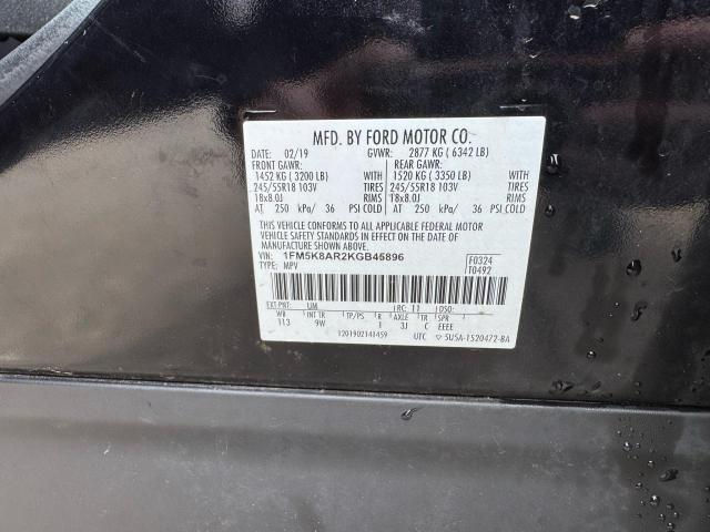 1FM5K8AR2KGB45896 - 2019 FORD EXPLORER POLICE INTERCEPTOR 灰色 照片 10