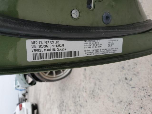 2C3CDZFJ7PH586373 - 2023 DODGE CHALLENGER R/T SCAT PACK GREEN photo 12