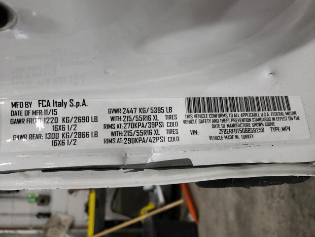 ZFBERFBT5G6B59258 - 2016 RAM PROMASTER SLT Білий фото 13