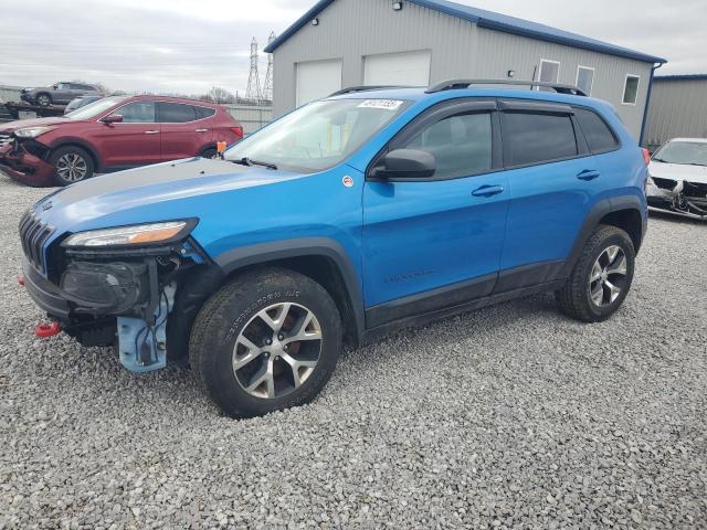 1C4PJMBB7HW665424 - 2017 JEEP CHEROKEE TRAILHAWK BLUE photo 1