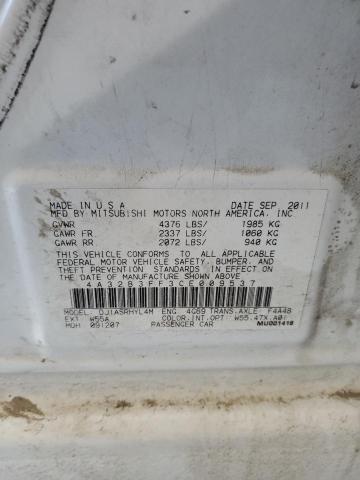 4A32B3FF3CE009537 - 2012 MITSUBISHI GALANT ES WHITE photo 12