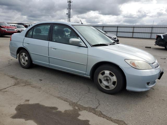 JHMES96685S016408 - 2005 HONDA CIVIC HYBRID BLUE photo 4