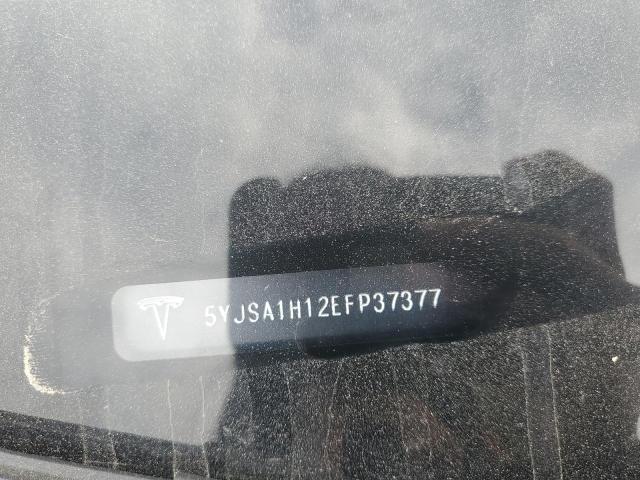 5YJSA1H12EFP37377 - 2014 TESLA MODEL S ლურჯი ფოტო 12