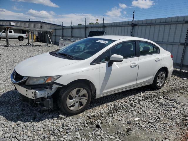 19XFB2F52EE064624 - 2014 HONDA CIVIC LX WHITE photo 1