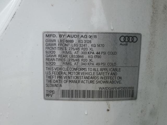 WA1DGAFE4FD032659 - 2015 AUDI Q7 PRESTIGE 白色 照片 13