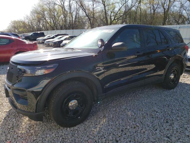 1FM5K8AB4NGB47575 - 2022 FORD EXPLORER POLICE INTERCEPTOR BLACK photo 1