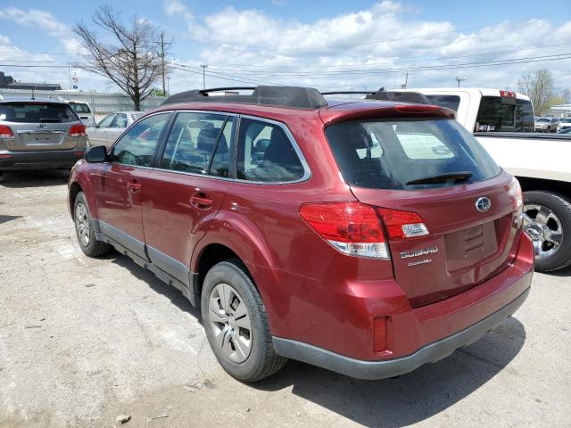 4S4BRCAC5D3303199 - 2013 SUBARU OUTBACK 2.5I RED photo 2