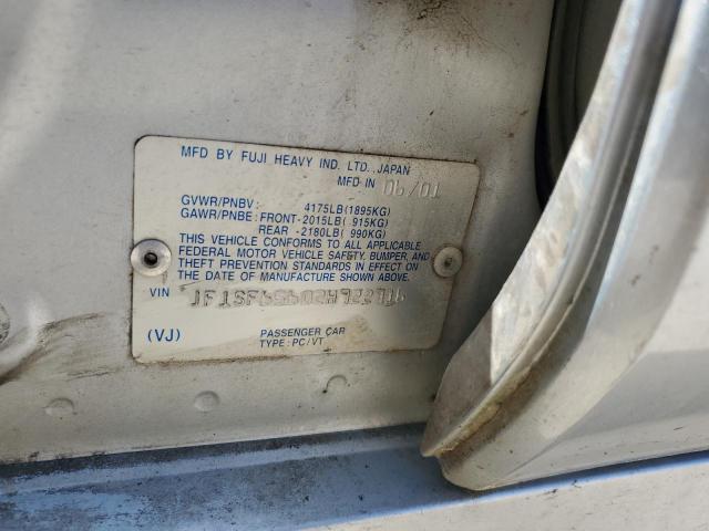 JF1SF65602H722716 - 2002 SUBARU FORESTER S ვერცხლისფერი ფოტო 12