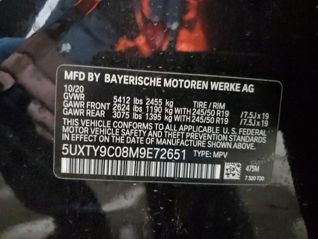 5UXTY9C08M9E72651 - 2021 BMW X3 XDRIVEM40I BLACK photo 13