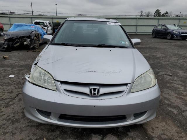 2HGES26705H549489 - 2005 HONDA CIVIC EX SILVER photo 5