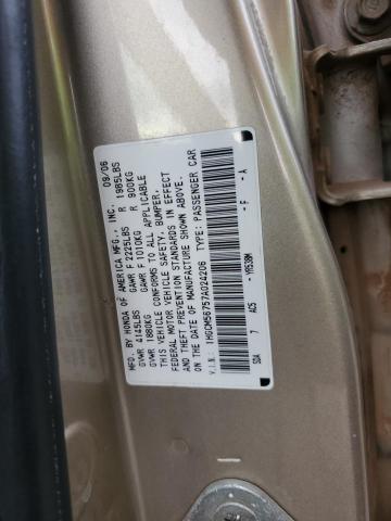 1HGCM56757A024206 - 2007 HONDA ACCORD EX TAN photo 12