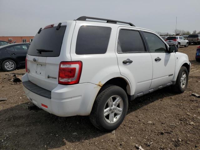 1FMCU49HX8KA62258 - 2008 FORD ESCAPE HEV WHITE photo 3