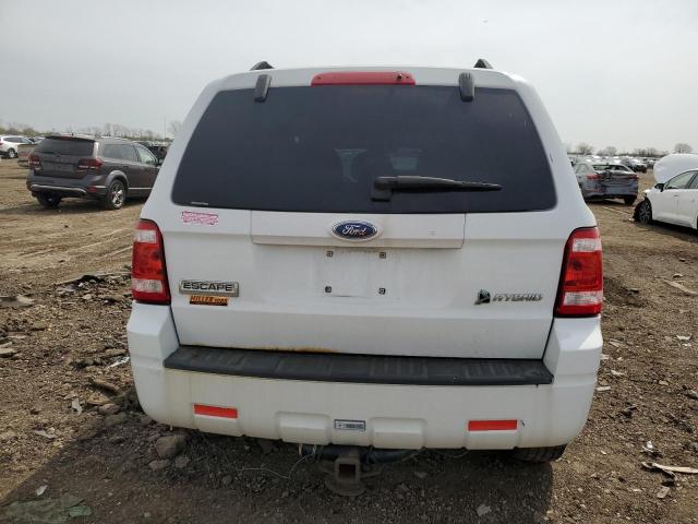 1FMCU49HX8KA62258 - 2008 FORD ESCAPE HEV WHITE photo 6