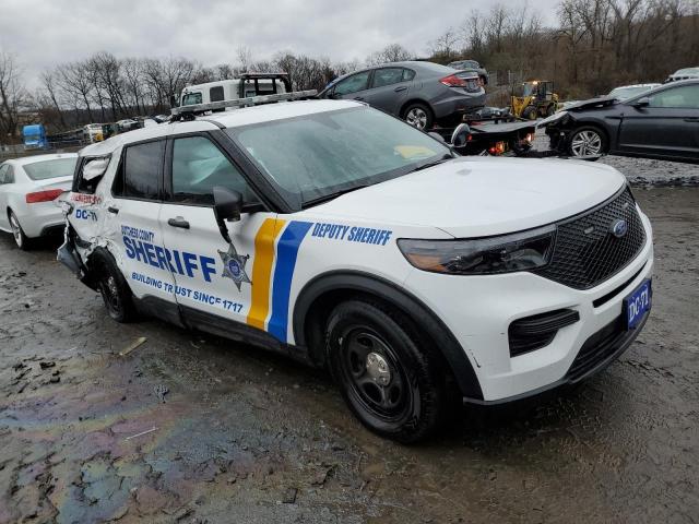 1FM5K8AB1NGC25570 - 2022 FORD EXPLORER POLICE INTERCEPTOR WHITE photo 4