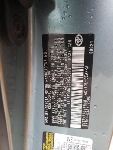 4T1BE46K27U546873 - 2007 TOYOTA CAMRY CE Dəniz mavisi foto 12