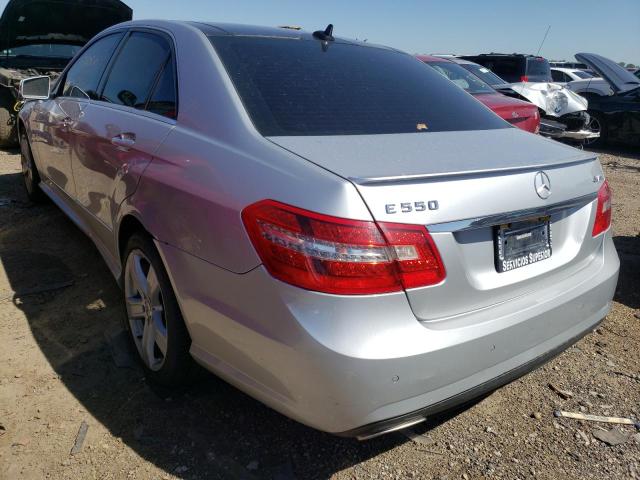 WDDHF9AB3BA348268 - 2011 MERCEDES-BENZ E 550 4MATIC SILVER photo 3