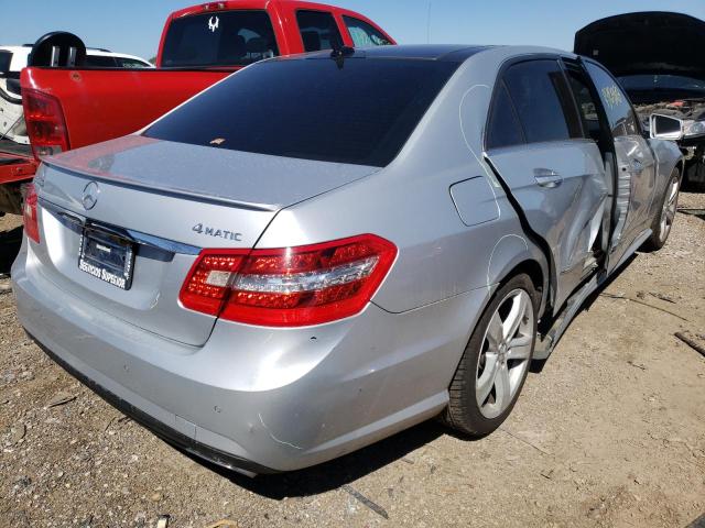 WDDHF9AB3BA348268 - 2011 MERCEDES-BENZ E 550 4MATIC SILVER photo 4