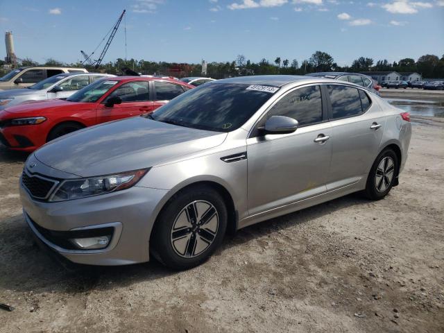 KNAGM4AD5C5031907 - 2012 KIA OPTIMA HYBRID GRAY photo 1