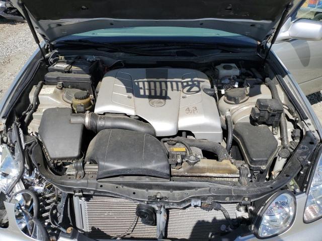 JT8BL69S520010015 - 2002 LEXUS GS 430 SILVER photo 11