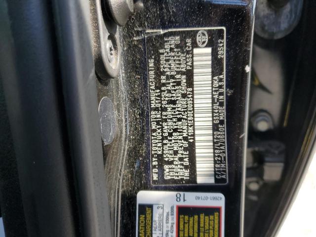 4T1BK1EB0EU095478 - 2014 TOYOTA AVALON BASE 黑色 照片 12