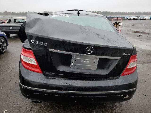 WDDGF81X09R079014 - 2009 MERCEDES-BENZ C 300 4MATIC BLACK photo 6