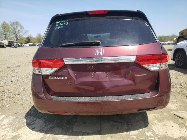 5FNRL5H36GB074626 - 2016 HONDA ODYSSEY SE BURGUNDY photo 6