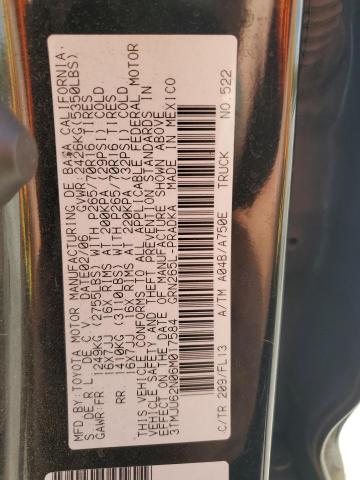 3TMJU62N06M017584 - 2006 TOYOTA TACOMA DOUBLE CAB PRERUNNER BLACK photo 12