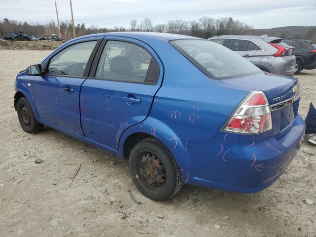 KL1TD56677B061247 - 2007 CHEVROLET AVEO BASE BLUE photo 2