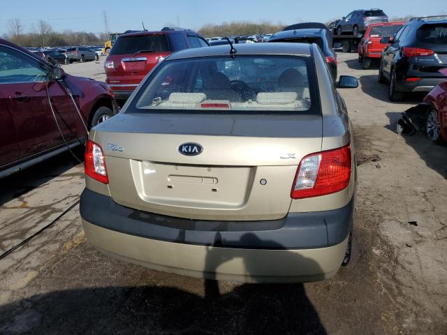 KNADE123686307856 - 2008 KIA RIO BASE BEIGE photo 6