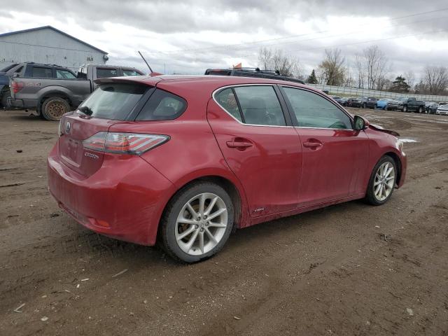 JTHKD5BH6B2013418 - 2011 LEXUS CT 200 BURGUNDY photo 3