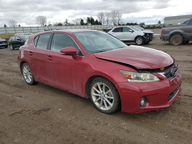 JTHKD5BH6B2013418 - 2011 LEXUS CT 200 BURGUNDY photo 4