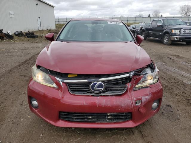 JTHKD5BH6B2013418 - 2011 LEXUS CT 200 BURGUNDY photo 5