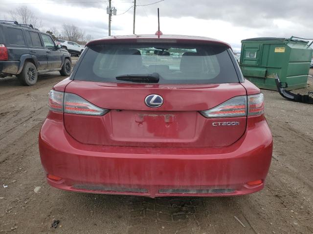 JTHKD5BH6B2013418 - 2011 LEXUS CT 200 BURGUNDY photo 6