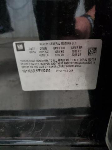 1G11C5SL5FF102490 - 2015 CHEVROLET MALIBU 1LT BLACK photo 13