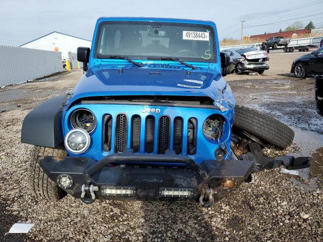 1C4HJWDG8FL518651 - 2015 JEEP WRANGLER U SPORT BLUE photo 5