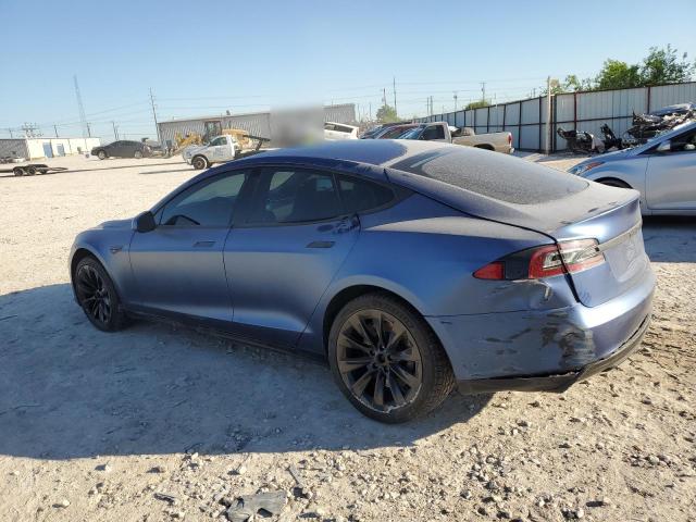 5YJSA1H11EFP35619 - 2014 TESLA MODEL S 蓝色 照片 2