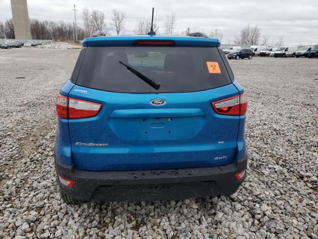 MAJ6S3GL1LC339591 - 2020 FORD ECOSPORT SE ლურჯი ფოტო 6