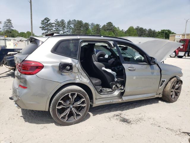 5YMTS0C02M9G04860 - 2021 BMW X3 M COMPETITION SILVER photo 3