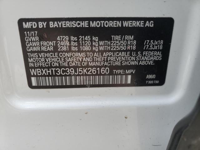 WBXHT3C39J5K26160 - 2018 BMW X1 SDRIVE2 XDRIVE28I Blanc photo 12