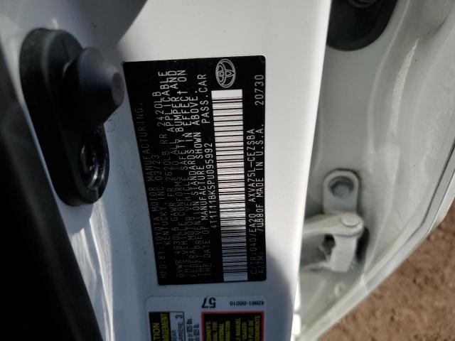 4T1T11BK5PU095992 - 2023 TOYOTA CAMRY SE NIGHT SHADE WHITE photo 12